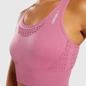 Gymshark Energy+ Seamless Crop Top - Dusty Pink